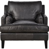 Halo Canson Leather Armchair, Old Saddle Black