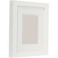 White Single Frame Wood Picture Frame (H)30cm X (W)25cm