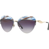 Giorgio Armani AR6061 Oval Sunglasses, Gold/Multi