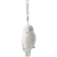 Wedgwood Owl Christmas Ornament, White