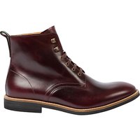 Paul Smith Hamilton Lace Up Leather Boots, Burgundy
