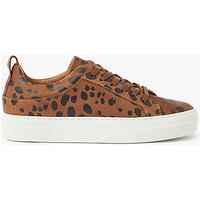 Pieces Paulina Leopard Print Trainers, Brown