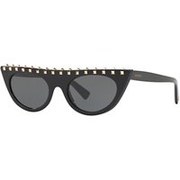 Valentino VA4018 Studded Cat's Eye Sunglasses, Black/Grey
