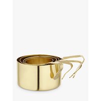 Anthropologie Brass Measuring Cups, Set Of 4, Gold