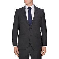 Hackett London Wool Semi Plain Regular Fit Suit Jacket, Charcoal