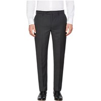 Hackett London Wool Semi Plain Regular Fit Suit Trousers, Charcoal