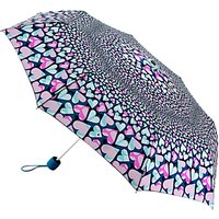 Fulton Minilite Heart Kaleidoscope Umbrella, Pink/Purple