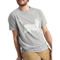 Joules Graphic Fox Cotton T-Shirt, Grey