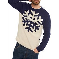 Joules Snowflake Knit Jumper, Navy