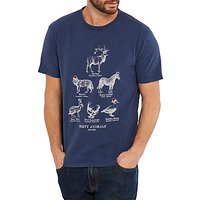 Joules Party Animals T-Shirt, French Navy