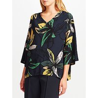 Kin By John Lewis Japanese Floral Oversized Top, Navy