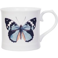 Magpie Curios Butterfly Mug, White/Multi, 378ml