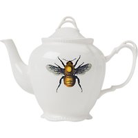 Magpie Curios Bee Teapot, White/Multi, 921ml