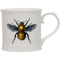 Magpie Curios Bee Mug, White/Multi, 378ml