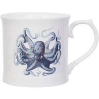 Magpie Curios Octopus Mug, White/Multi, 378ml