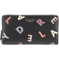 Radley Letters Leather Large Matinee Purse, Black