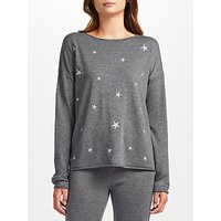 John Lewis Star Embroidered Lounge Jumper, Charcoal