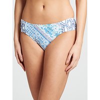 Seafolly Blue Bazaar Ruched Side Bikini Bottoms, Bluemist