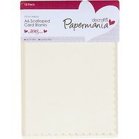 Docrafts Papermania A6 Scalloped Card And Envelope Blanks, Pack Of 12