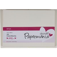 Docrafts Papermania A6 Card And Envelope Paper Blanks, Pack Of 50, Cream