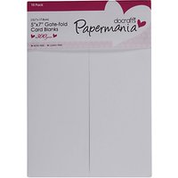 Docrafts Papermania Gate Fold Card And Envelope Blanks, Pack Of 10, White