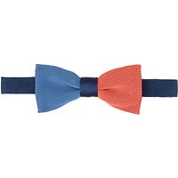 Paul Smith Knitted Silk Bow Tie, Blue/Burnt Red