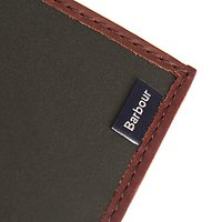 Barbour Dry Wax Cotton Wallet, Olive