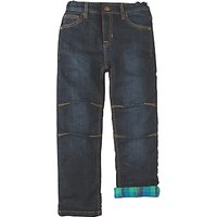 Frugi Organic Boys' Flannel Lined Jeans, Navy