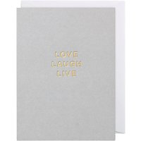 Lagom Designs Love Laugh Live Notecards, Pack Of 5