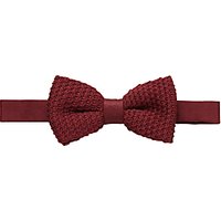 John Lewis Heirloom Collection Boys' Knit Bow Tie, Burgundy