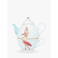 Yvonne Ellen Parrot And Flamingo Tea For One Teapot, Multi