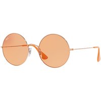 Ray-Ban RB3592 Ja-Jo Round Sunglasses, Gold/Pale Orange