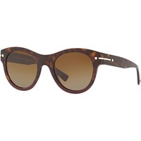 Valentino VA4020 Polarised Oval Sunglasses, Tortoise