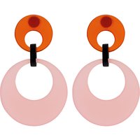 Toolally Swinging Circles Drop Earrings, Pink/Multi