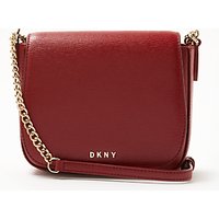 DKNY Saddle Sutton Leather Small Flapover Across Body, Scarlet