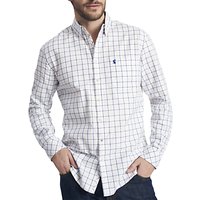 Joules Wilby Long Sleeve Check Shirt, Chalk