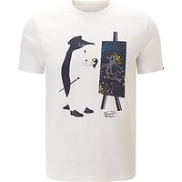 Original Penguin Painter Illustration Printed T-Shirt, White