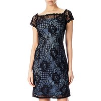 Adrianna Papell Lace Cocktail Dress, Black/Navy