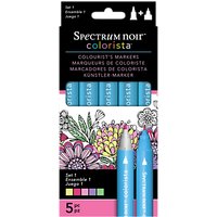 Spectrum Noir Colorista Marker Pens Set 1, Pack Of 5