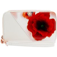 Ted Baker Neomi Playful Poppy Leather IPhone Wristlet Case, Mid Red