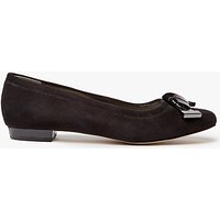 John Lewis Made In England Cedar Wide Fit Bow Pumps, Black