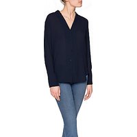 NYDJ Button Through Blouse, Prussian Blue