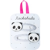 Rockahula Glitter Panda Hair Clip, Pack Of 3, Silver