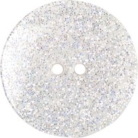 Groves Glitter Button, 22mm, Pack Of 2, Translucent