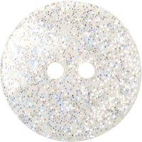 Groves Glitter Button, 17mm, Pack Of 3, Translucent