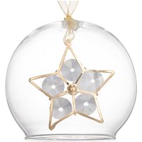 John Lewis Winter Palace Star Bell Bauble, Clear