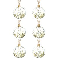 John Lewis Into The Woods Sequin Star Bauble, Pack Of 6, Clear