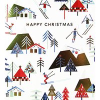 Woodmansterne Foiled Ski Scene Charity Christmas Cards, Pack Of 5
