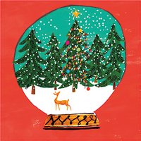 Museums And Galleries Forest Snowglobe Charity Christmas Cards, Pack Of 8