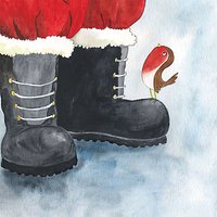 Museums And Galleries Snow Boots Charity Christmas Cards, Pack Of 8